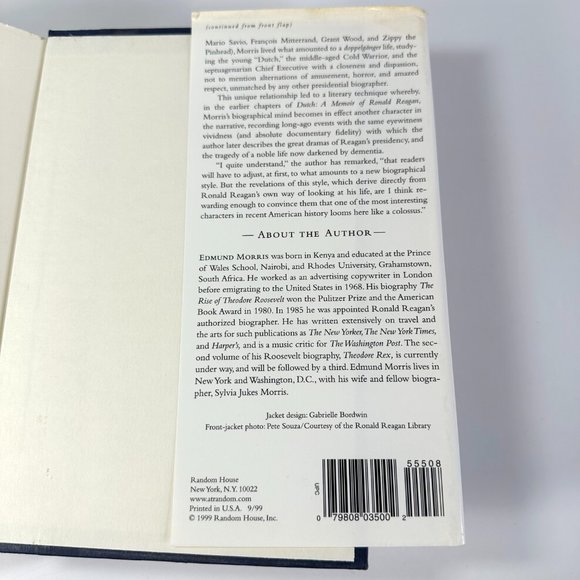 Dutch: A Memoir of Ronald Reagan by Edmund Morris Hardcover Book President - Picture 11 of 11